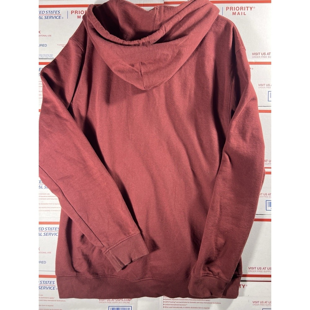 True Religion Big Horse Shoe‎ full zip hoodie Burgundy sz XL Y2K Baggy Fit - Picture 10 of 10